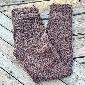 NWT Kut from the Kloth Diana Skinny Leopard Low-Rise Corduroy